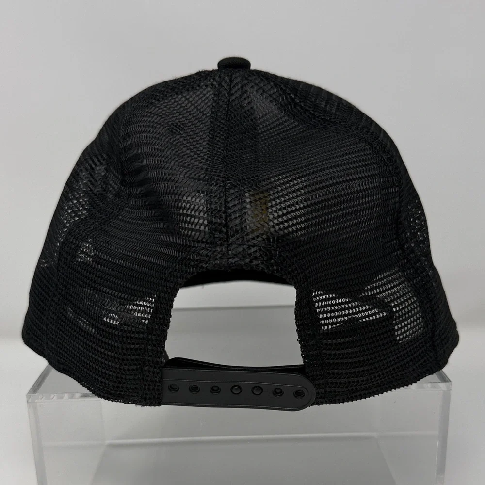 New Era 9fifty Mr. Pibb Black Snapback Hat Mesh Trucker Cap OS